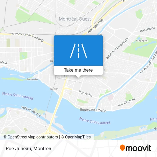 Rue Juneau map