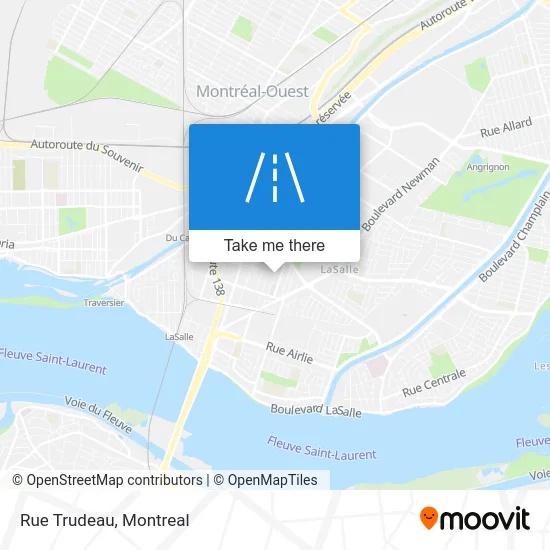 Rue Trudeau map