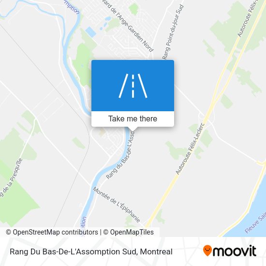 Rang Du Bas-De-L'Assomption Sud map