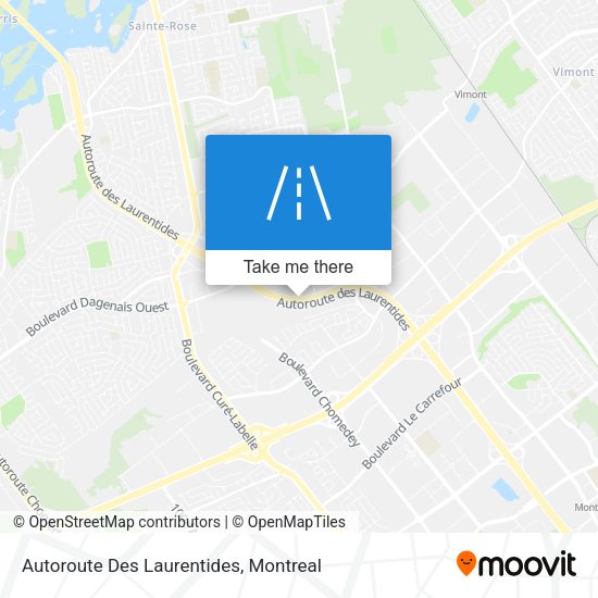 Autoroute Des Laurentides map