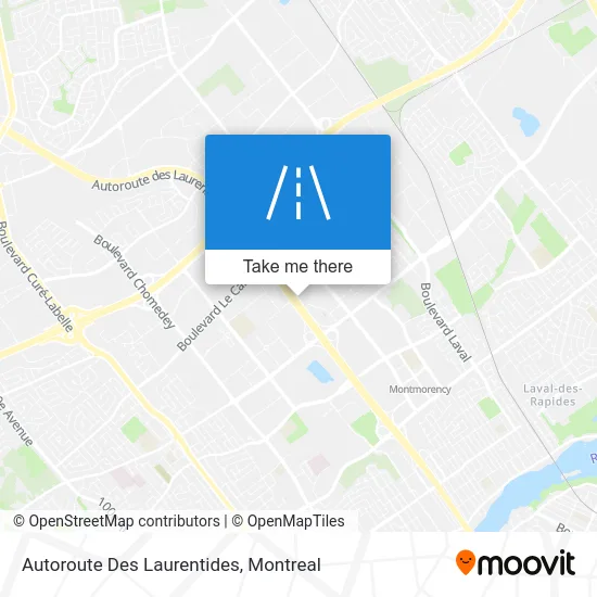 Autoroute Des Laurentides map