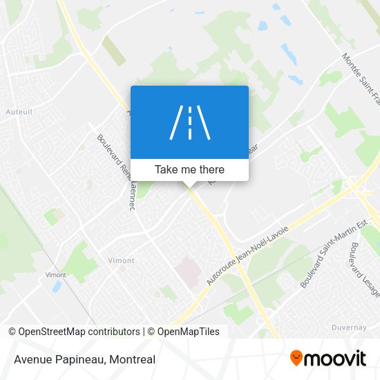 Avenue Papineau map