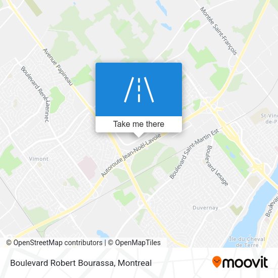 Boulevard Robert Bourassa map