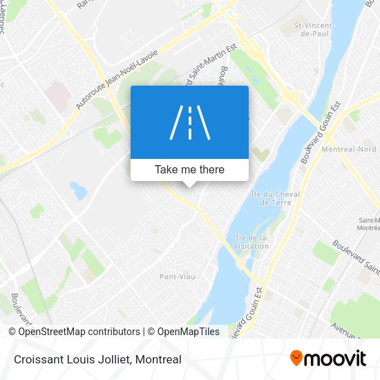 Croissant Louis Jolliet map