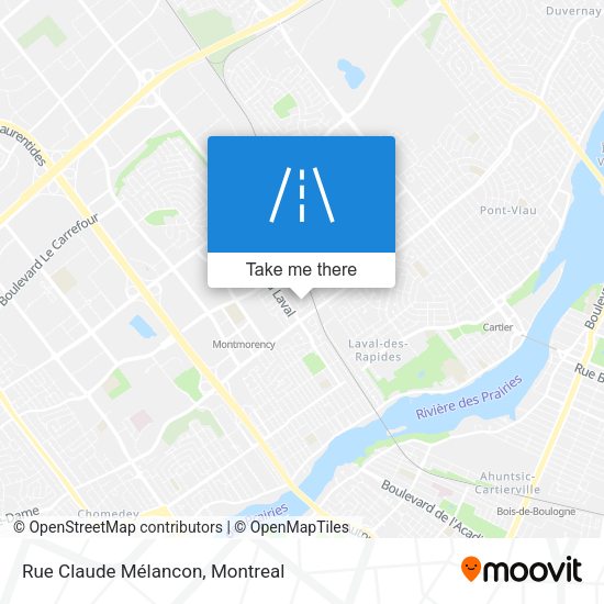 Rue Claude Mélancon map