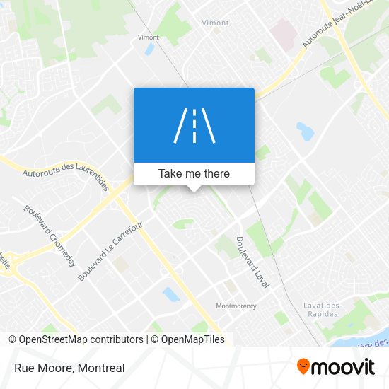 Rue Moore map