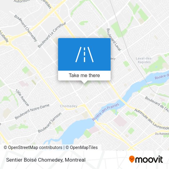 Sentier Boisé Chomedey map