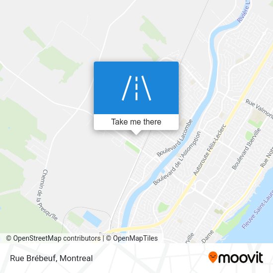 Rue Brébeuf map