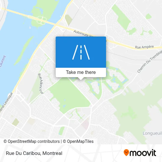 Rue Du Caribou map