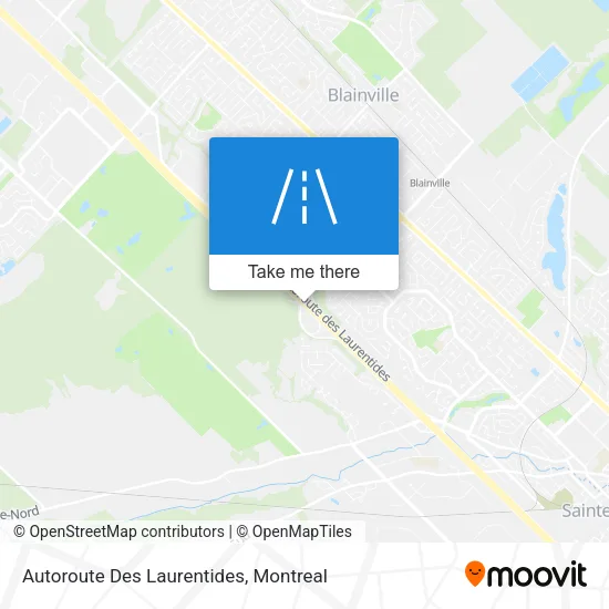 Autoroute Des Laurentides map