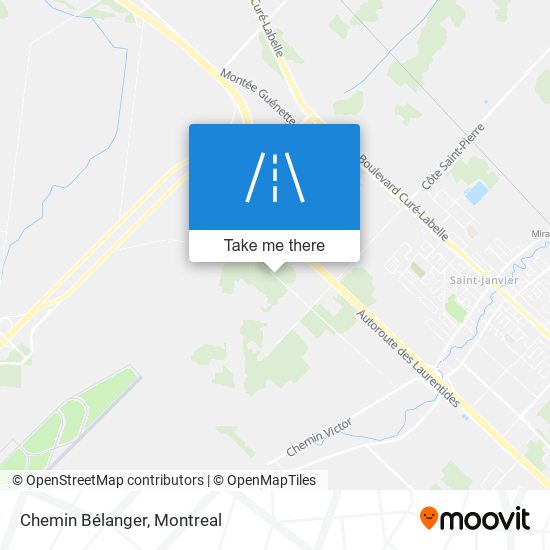 Chemin Bélanger map