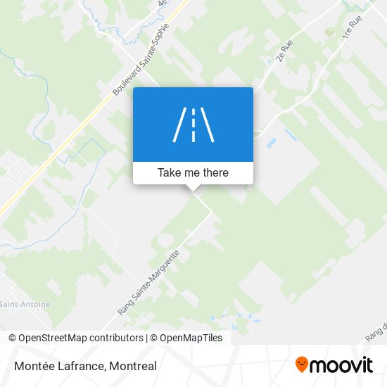 Montée Lafrance map