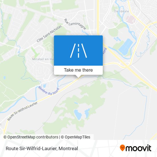 Route Sir-Wilfrid-Laurier map