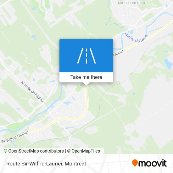 Route Sir-Wilfrid-Laurier map