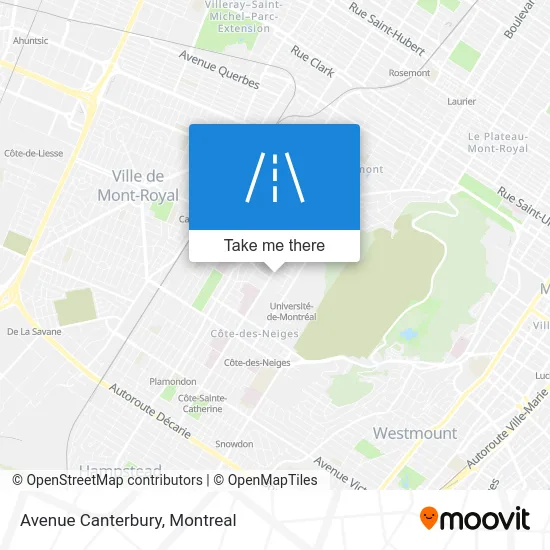 Avenue Canterbury map