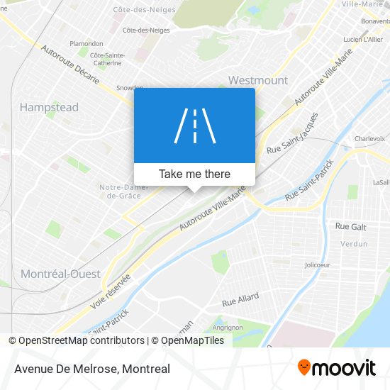 Avenue De Melrose map