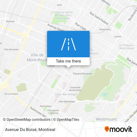 Avenue Du Boisé map