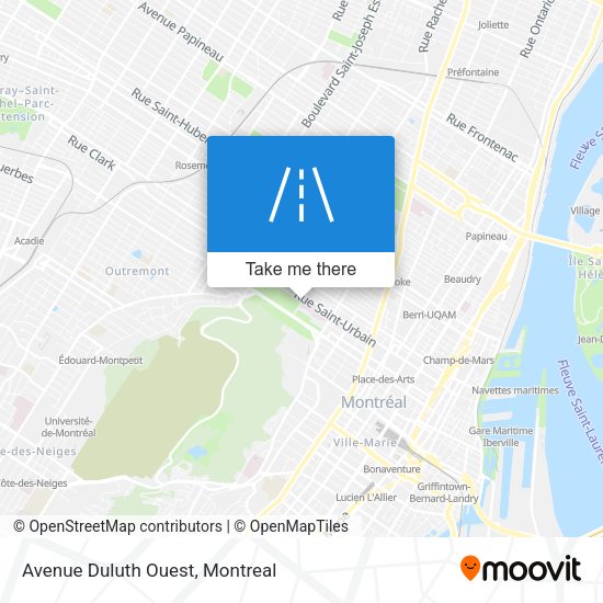 Avenue Duluth Ouest map