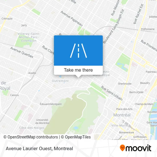 Avenue Laurier Ouest map
