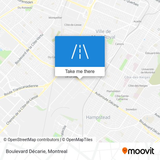 Boulevard Décarie map
