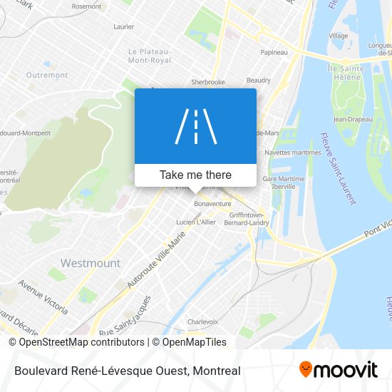 Boulevard René-Lévesque Ouest map