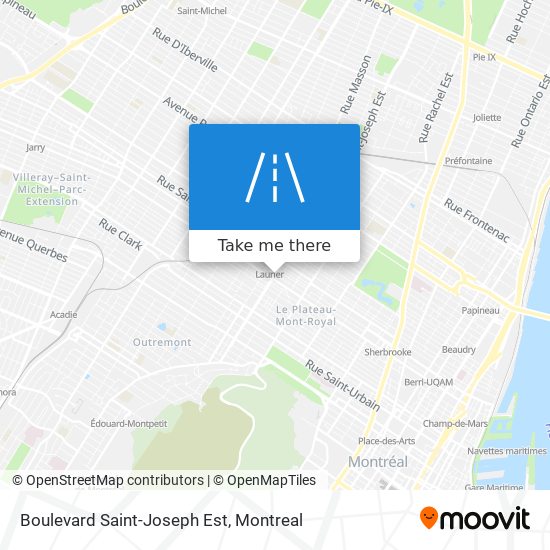 Boulevard Saint-Joseph Est map