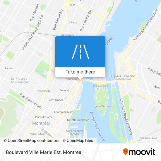 Boulevard Ville Marie Est map