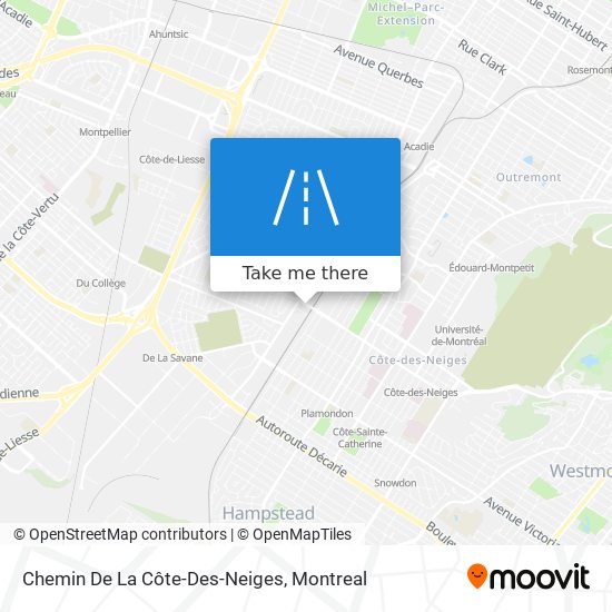 Chemin De La Côte-Des-Neiges map