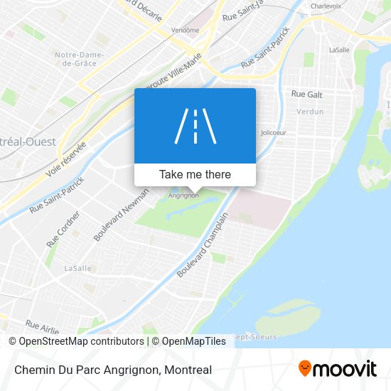 Chemin Du Parc Angrignon map