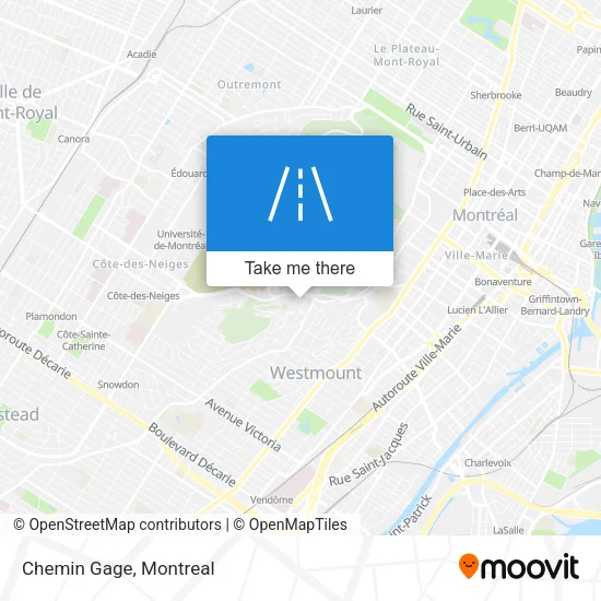 Chemin Gage map