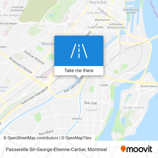 Passerelle Sir-George-Etienne-Cartier map