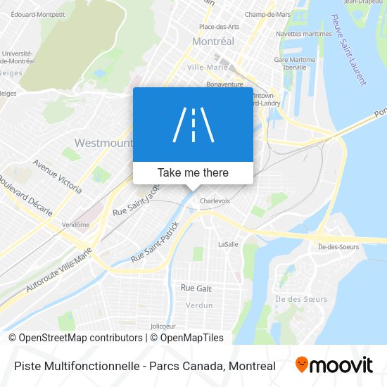 Piste Multifonctionnelle - Parcs Canada map