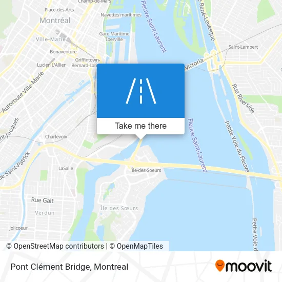 Pont Clément Bridge map
