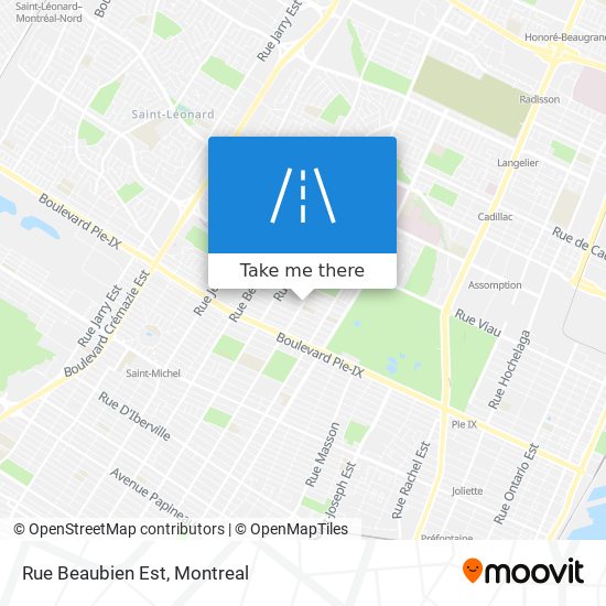 Rue Beaubien Est map