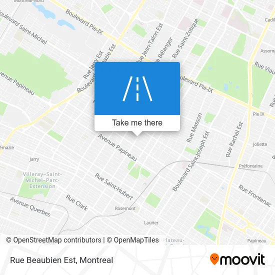 Rue Beaubien Est map