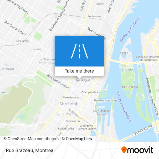 Rue Brazeau map