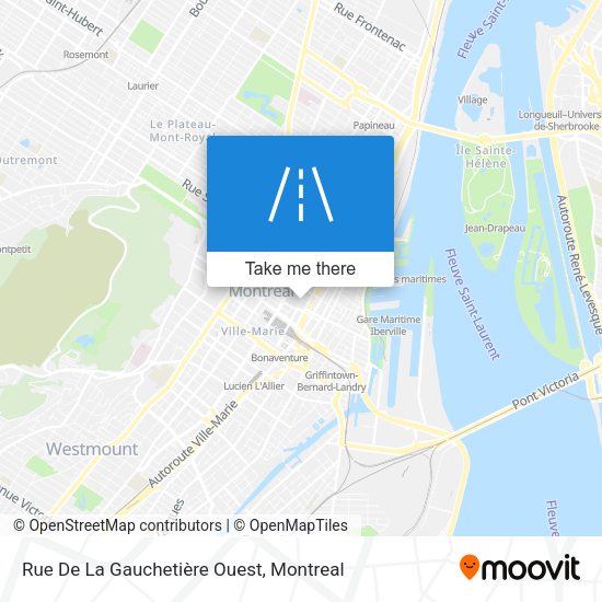 Rue De La Gauchetière Ouest map