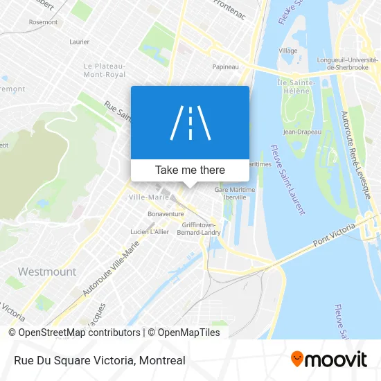 Rue Du Square Victoria map