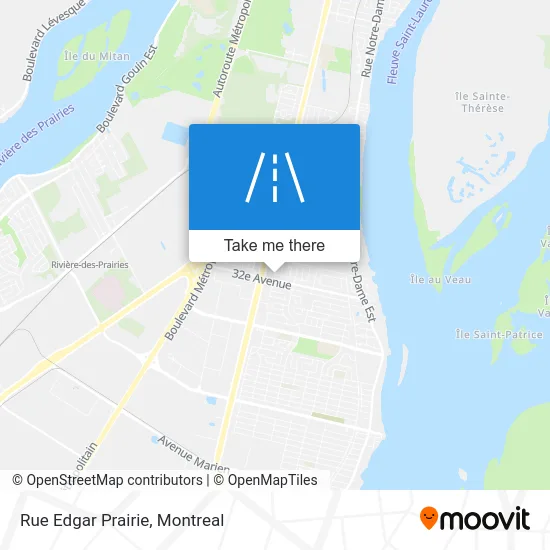 Rue Edgar Prairie map