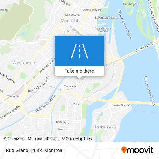 Rue Grand Trunk map