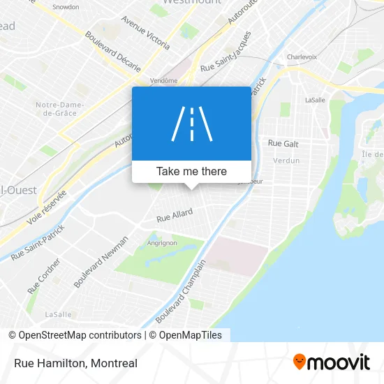 Rue Hamilton map