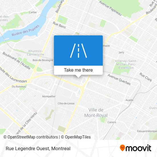 Rue Legendre Ouest map