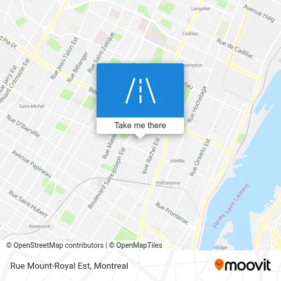 Rue Mount-Royal Est map