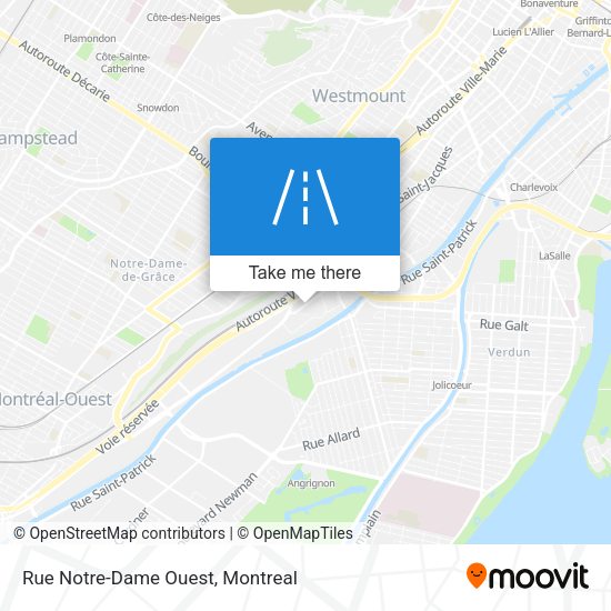 Rue Notre-Dame Ouest map