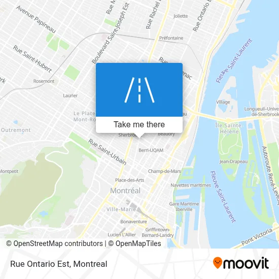 Rue Ontario Est map