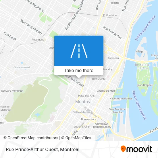 Rue Prince-Arthur Ouest map