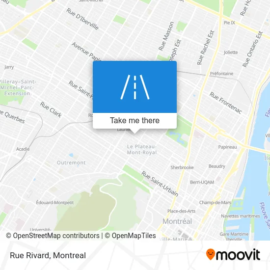 Rue Rivard map