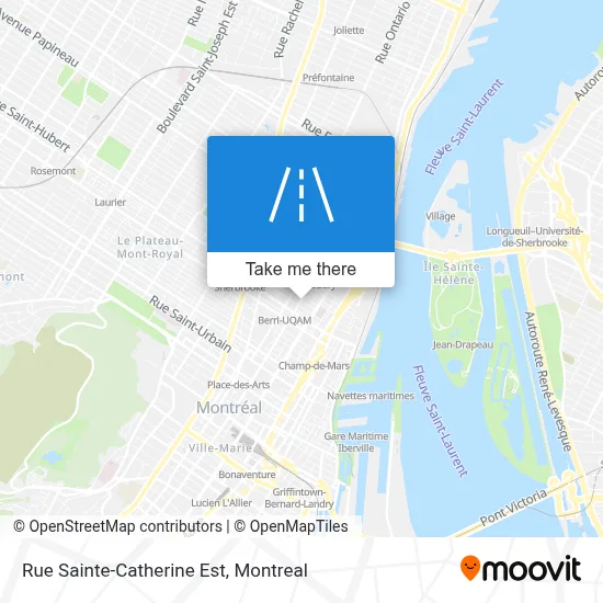 Rue Sainte-Catherine Est map