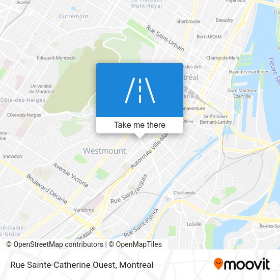 Rue Sainte-Catherine Ouest map