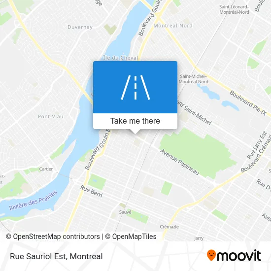 Rue Sauriol Est map